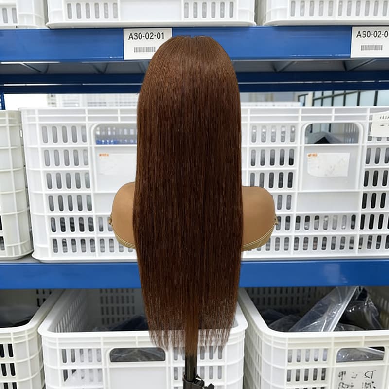 European and American Cross-Border Real Human Hair Wholesale Raw Human Hair Wigs Colored Hair 9*6 Glue-Free Wigs