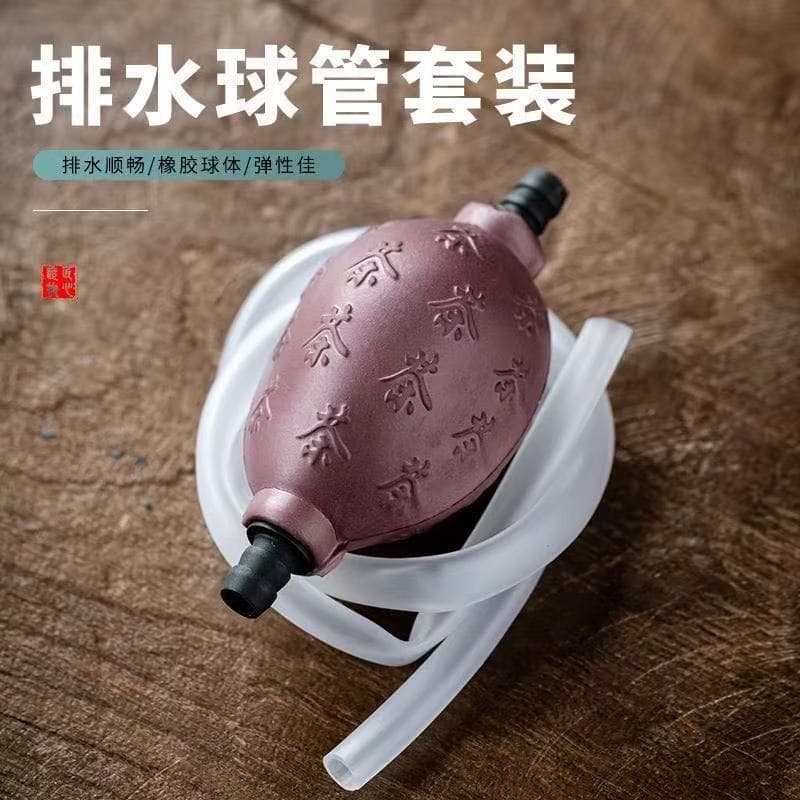 80cm long tea tray drain pipe with water absorption ball, tea table, tea set drain pipe, silicone flexible hose, tea ceremony accessories