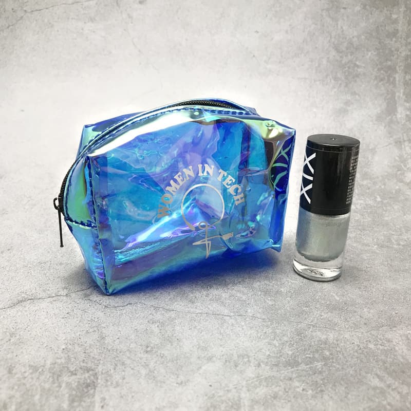 2022 New Cross-Border Amazon Laser-Illustrated Colorful Earphone and Data Cable Storage Pouch, TPU Lipstick Pouch, Coin Purse