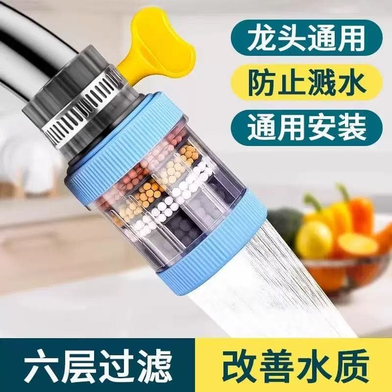 Faucet Water Filter for Home Tap Water, Universal Kitchen Extension Shower Splash-Proof Head, Water Purifier