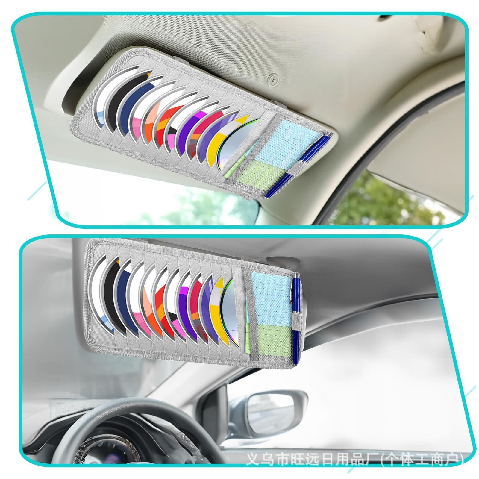 Car sunshade CD bag disc storage bag car CD bag card bag glasses storage bill clip storage bag