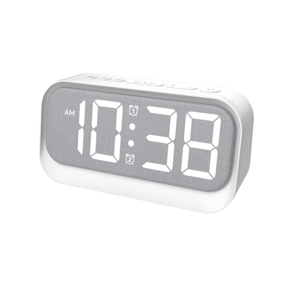 Cross-border new product LED alarm clock textile electronic clock double alarm snooze snooze study bedroom table clock USB charging