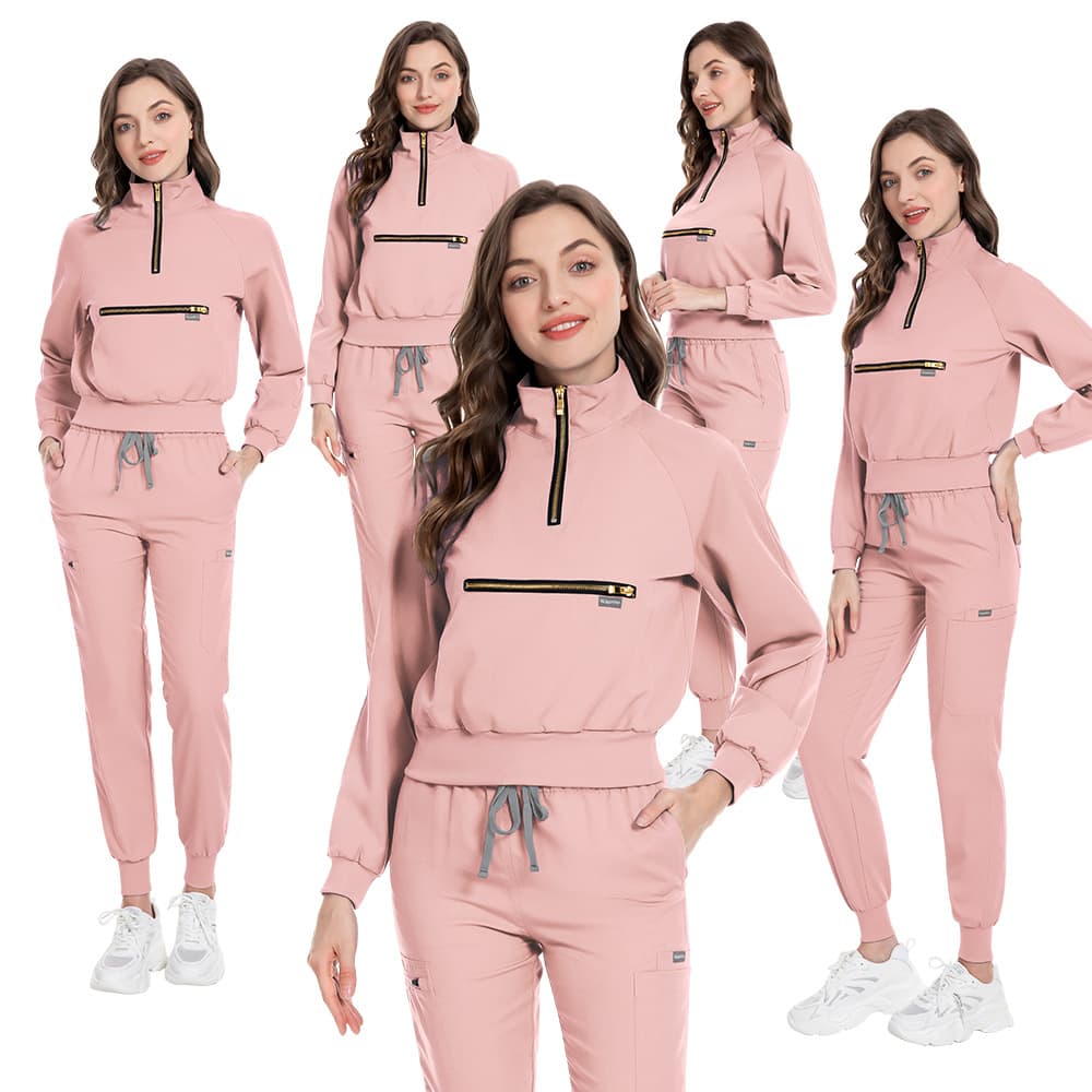 Long-Sleeved Stand-Up Collar Hand Washing Clothes Autum Thick High-Quality Beauty Salon Doctor Nurse Dental Clinic Work Uniform