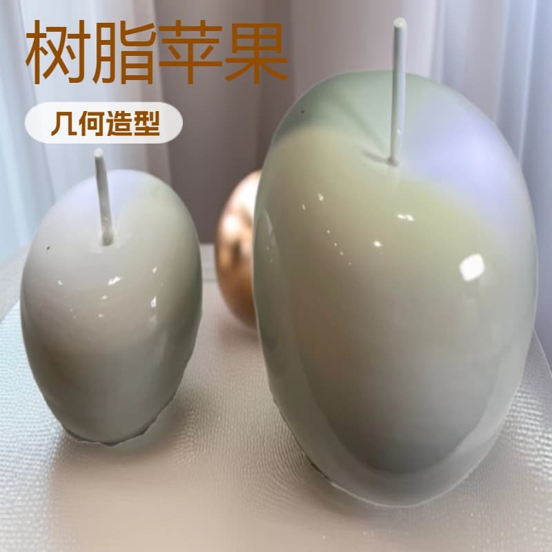 Modern Minimalist Creative Resin Apple Fruit Decoration for Showroom, Sales Office, Desktop, Coffee Table, Dining Table Soft Decor