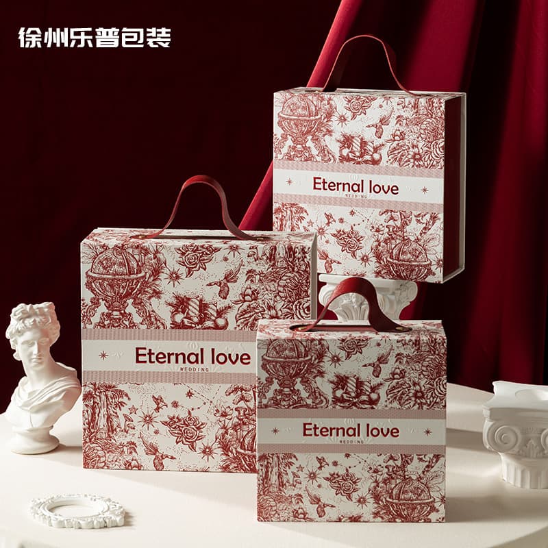 Floral Print Gift Box Luxury Packaging Box Wedding Bridesmaid Gift Box Business Holiday Gift Packaging Box for Loved Ones