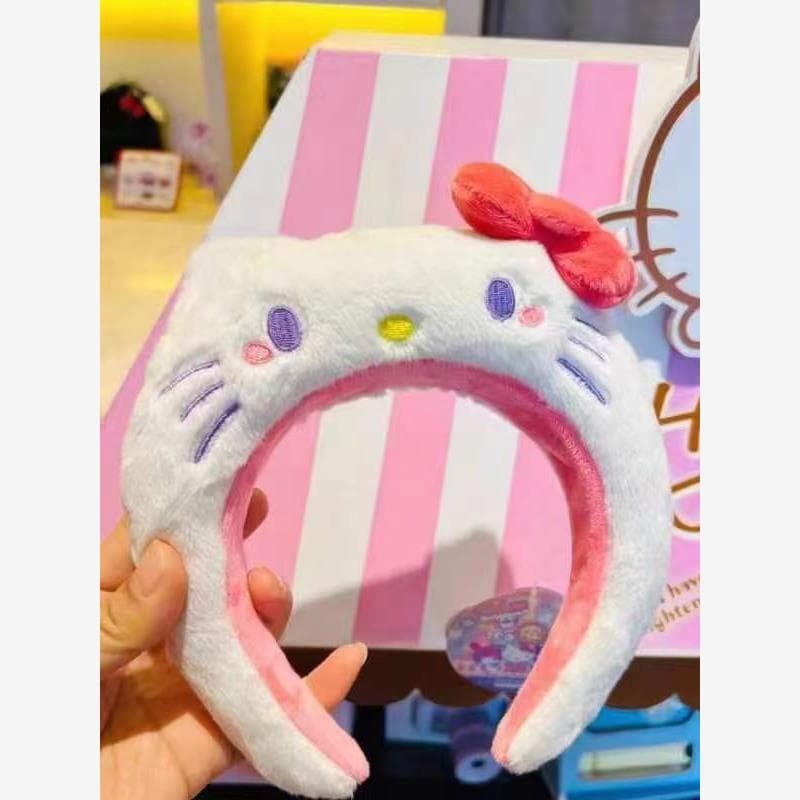 Amusement Park Same Style Kitty Plush Extra Thick Headband, Super Cute Wide Band, Instagram Cute Girly, Face-Slimming Daily Home Use