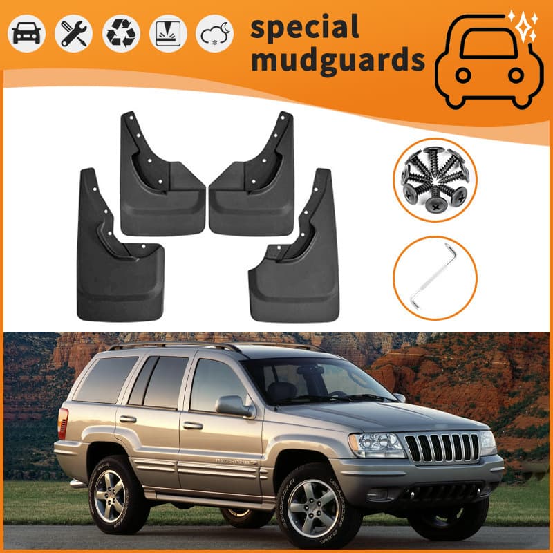 Compatible with 99-22 Jeep Grand Cherokee Tire Splash Guards Mud Flaps