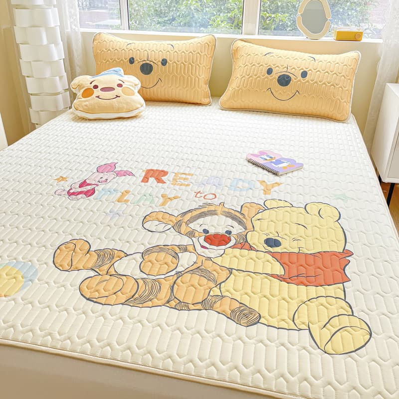 Disney Large Edition Cool-Feel Silk Latex Cooling Mat Three-Piece Set Fitted Sheet Style Summer Cool Ice Silk Cartoon Air Conditioning Mat
