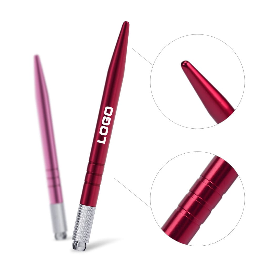 Korean tattoo 6-color tip and tail embroidery pen, hand-made fogging pen, tattoo eyebrow pencil tool, printing LOGO, other beauty cross-border