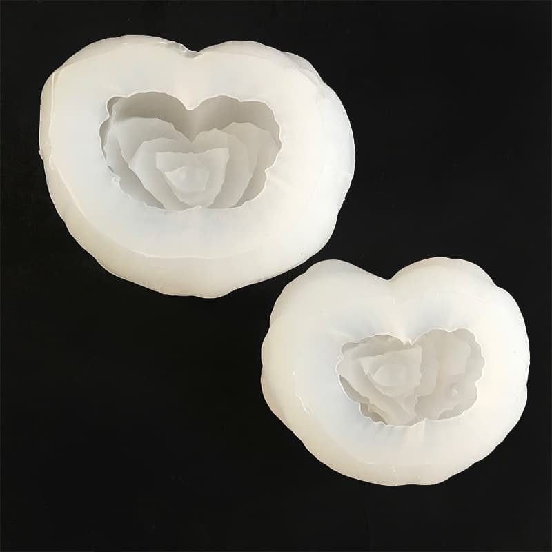 Love Flower Mold Rose Flower Aromatherapy Candle DIY Flower Handmade Soap Gum Dropping Gypsum Candle Silicone Mold