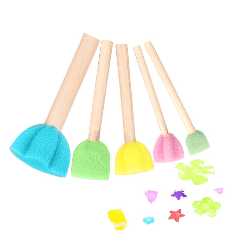 Kids Colorful Mushroom Painting Sponge Stamp Painting Tools, Toddler DIY Early Education Art Graffiti Stamping Brush