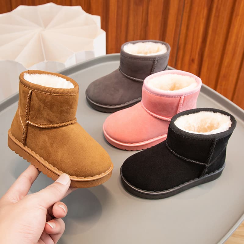 Children Snow Boots Wholesale Export 2025 Winter New Style Unisex Cotton Shoes Fleece-Lined Thick Warm Kids Snow Boots