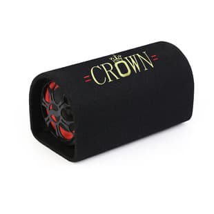 =crown= Tunnel Round T500 Car Subwoofer Tube 12V 220V High-Power Bluetooth Card Slot Small Speaker