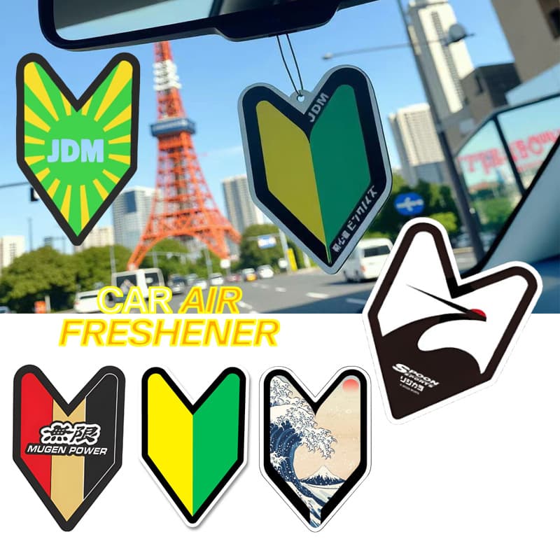 Car JDM Beginner Japanese Tuning Scented Air Freshener Card Perfume Rearview Mirror Trendy Hanging Ornament