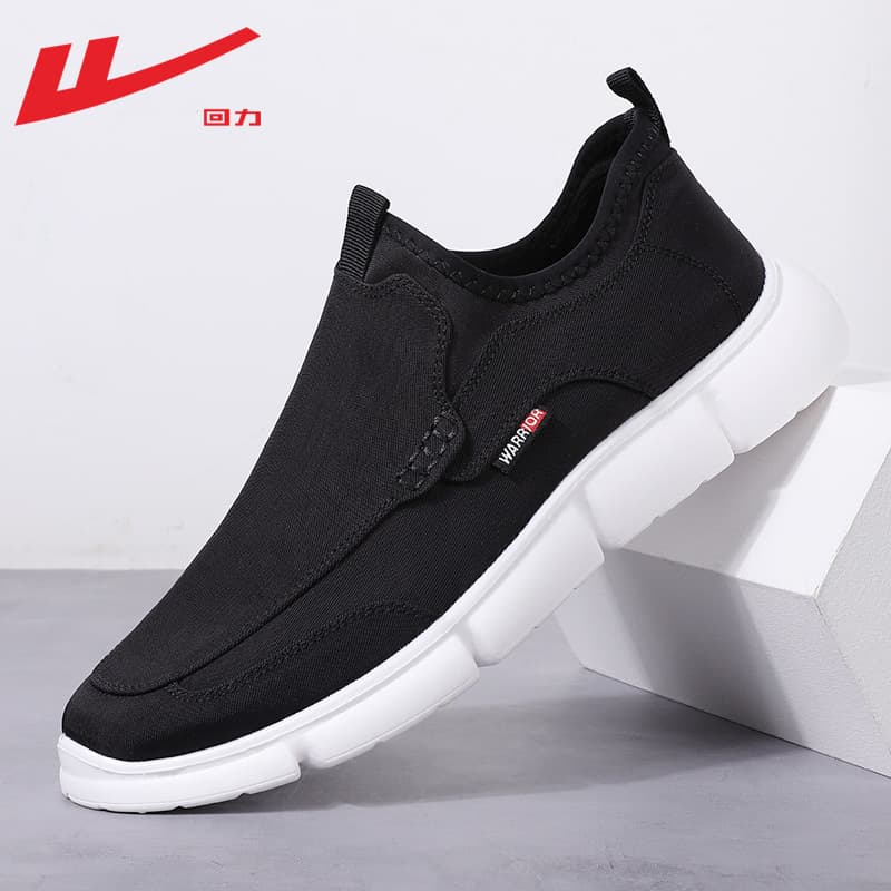 Warrior Men's Shoes, Old Beijing Cloth Shoes, Spring Breathable Soft Sole Casual Shoes, Slip-On Loafers for Men