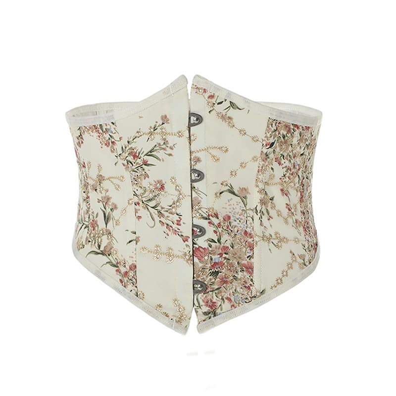 Cross-border popular printed jacquard waistband palace corset support chest and waist clip supply straps body corset