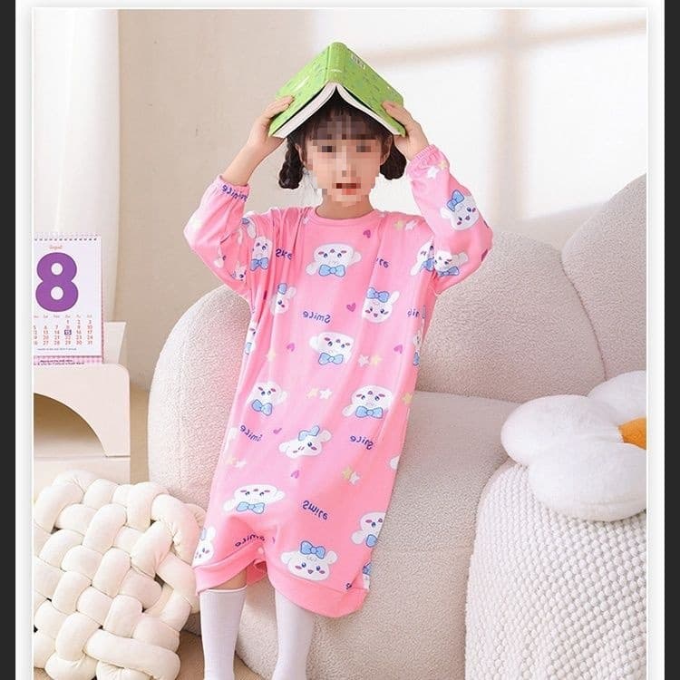 Children's German Fleece Autumn/Winter Baby Boys/Girls Warm Cartoon Sleep Gown Pajamas Romper Long Sleeve Homewear
