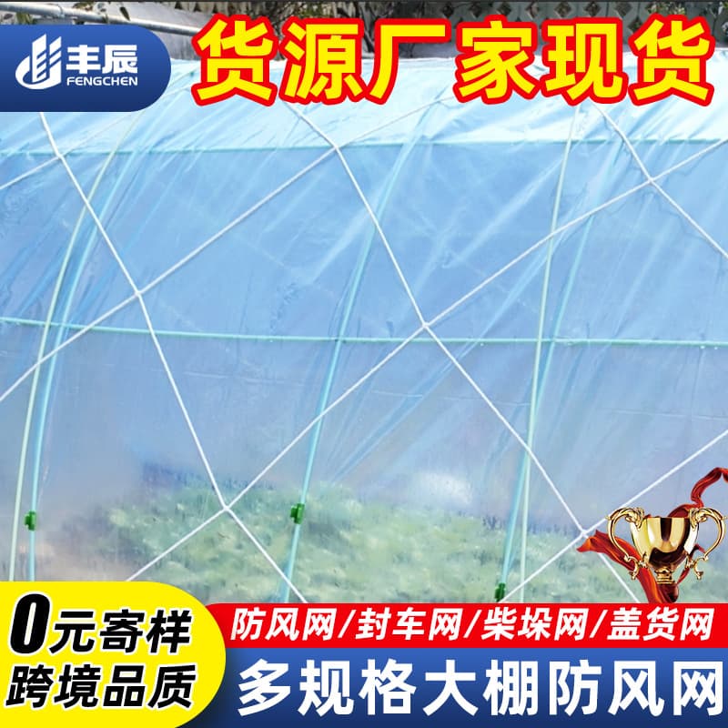 Greenhouse windproof net, vegetable greenhouse laminate net, agricultural cover net, wharf cargo protection net, large hole nylon net