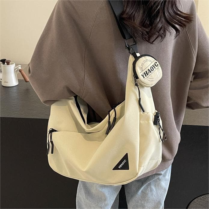 Large Capacity Canvas Bag Women 2026 New Versatile Casual Minimalist Dumpling Bag Premium Trendy Crossbody Bag
