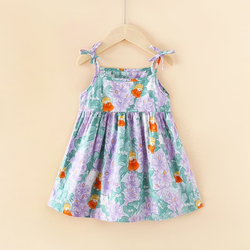 Girls' Dresses Summer Style Princess Clothes for Little and Middle-aged Girls Cute Cotton Suspenders Cross-border Korean Style Suspender Skirts