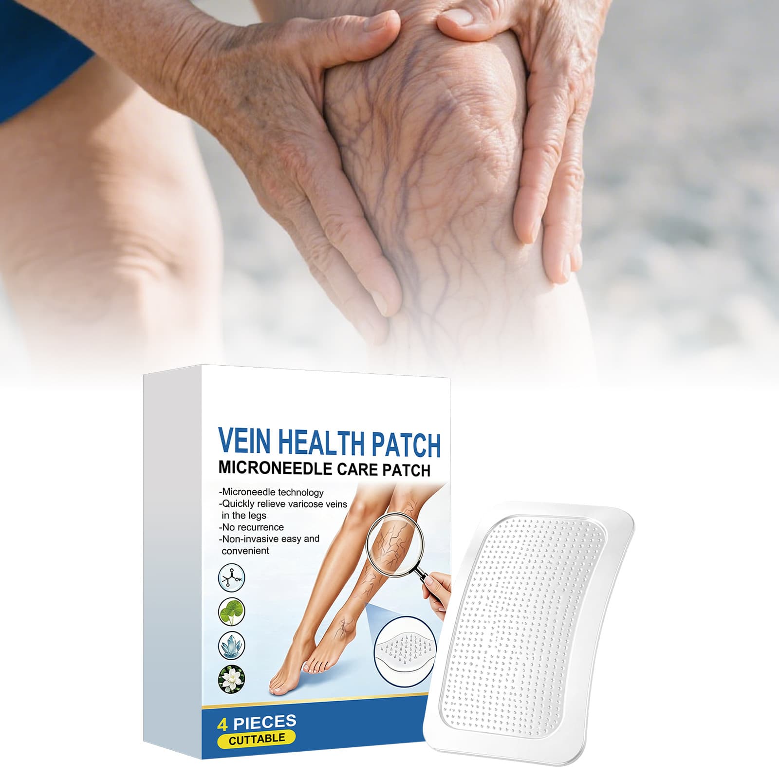 Leg care patch, moisturizing, comfortable, skin-friendly, gentle and caring, suitable for skin, daily portable leg care