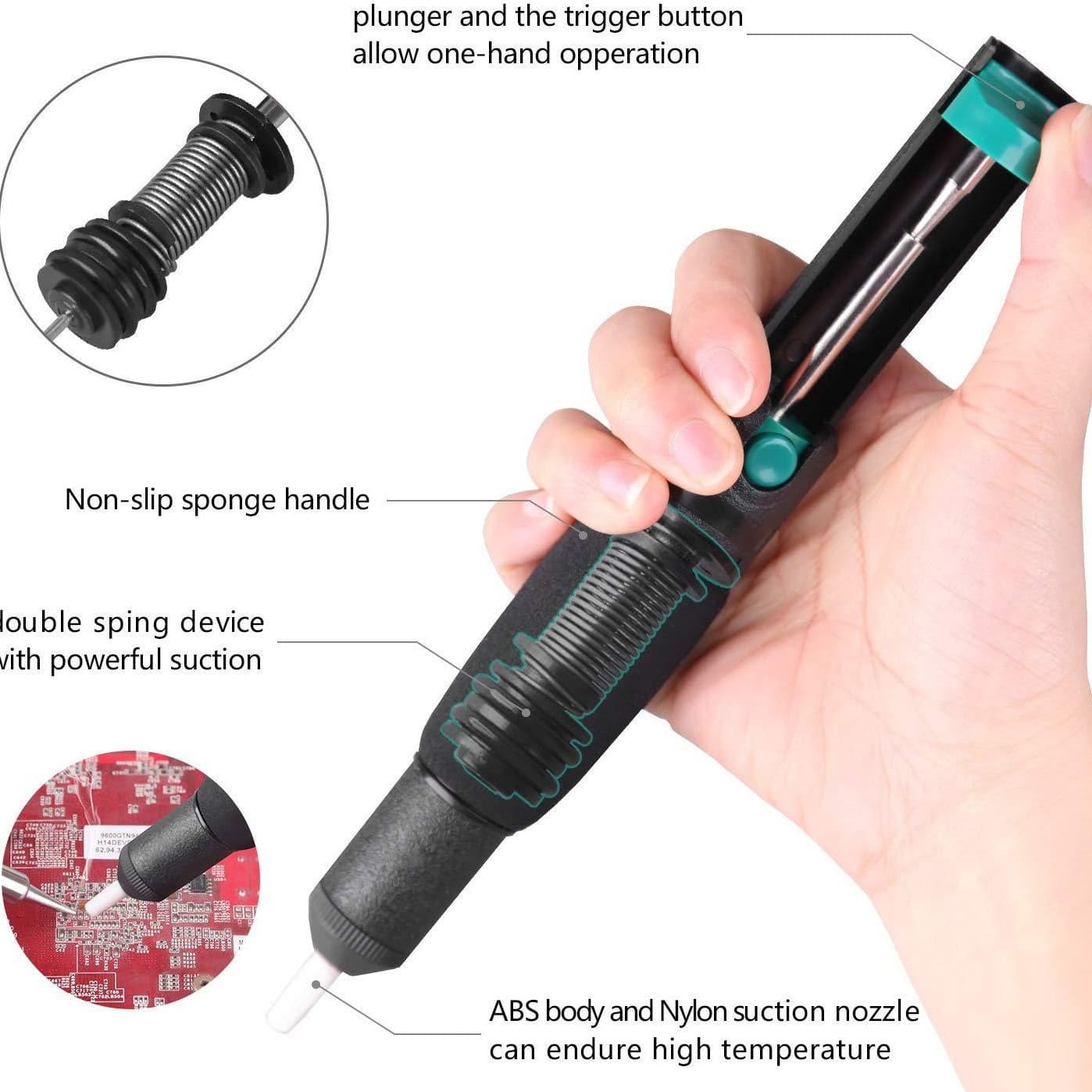 DP-366D soft handle anti-slip soldering device automatic rebound soldering gun double ring soldering pump