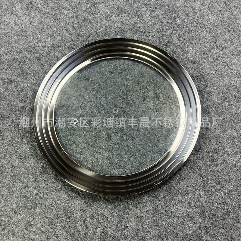 304 Stainless Steel Lid, Multi-Edge Round Tempered Glass Cover for Amazon Cross-Border Anti-Overflow Combination Multi-Use Cover, Hot Sale