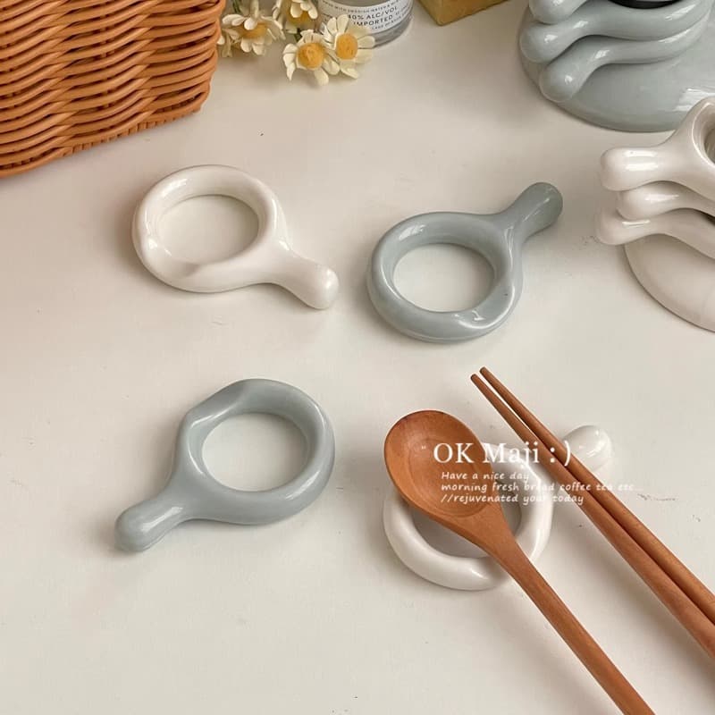 Ceramic Chopstick Rest Holder Kitchen Chopstick Rest Creative Chopstick Rest with Storage Rack Tableware Stand
