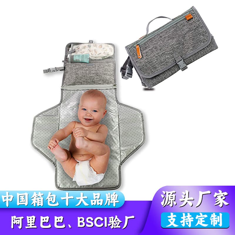 Custom Diaper Changing Pad Waterproof Mat Diaper Pad Wet Wipes Diaper Storage Bag Foldable Baby Changing Pad