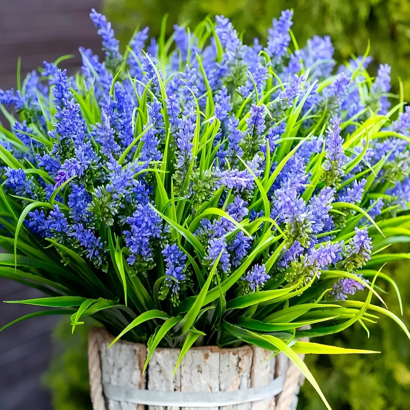 Manufacturer Amazon cross-border artificial flowers lavender artificial artificial flowers spring grass decoration living room outdoor plastic green plants