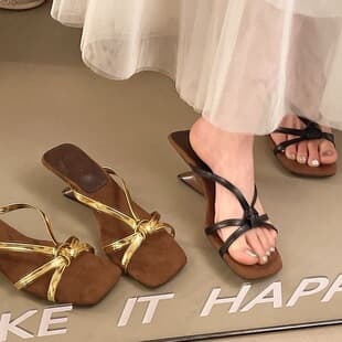 Wedge Gold French Minimalist Thin Strap Sandals, Fairy Shoes New Summer Collection, High Heel Roman Sandals for Dresses