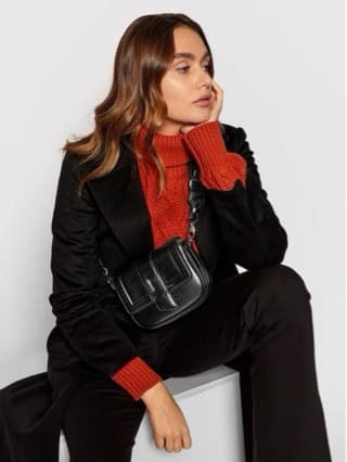 Karl Lagerfeld Factory Outlet Genuine Leather Shoulder Crossbody Bag