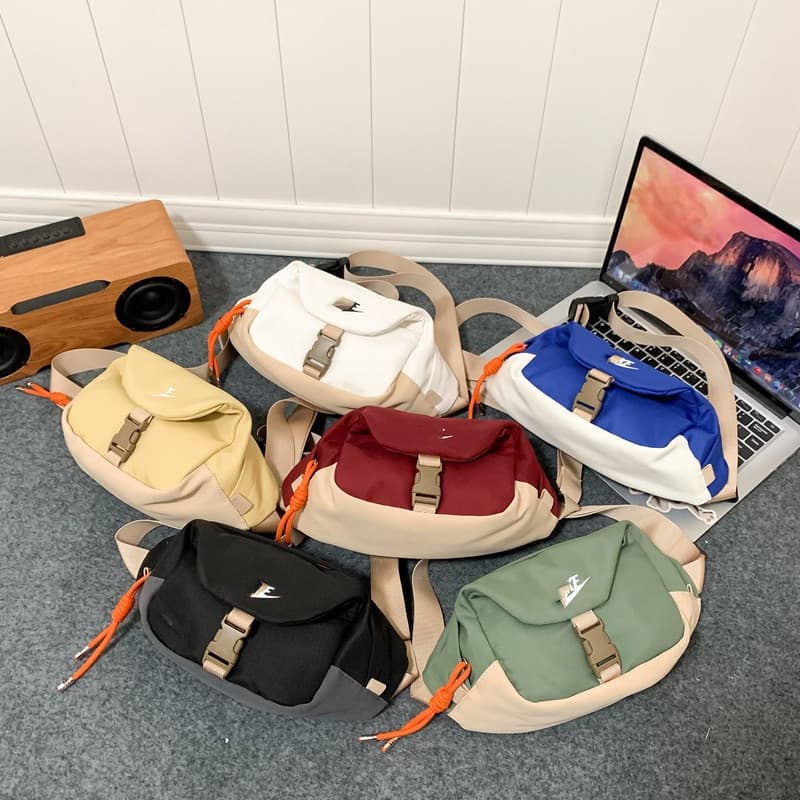 Nylon small square bag for women wholesale trendy brand student fashion casual shoulder crossbody bag outdoor travel mobile phone bag for men
