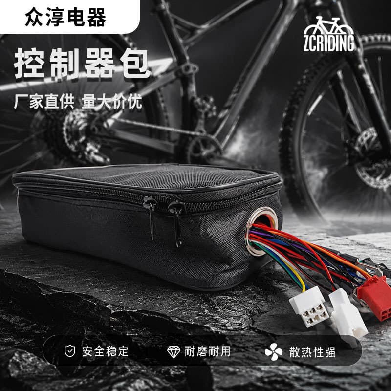 Bicycle Front Bag for Delivery E-Bike Battery Bag Extra Large Hanging Bag High Capacity Handlebar Bag