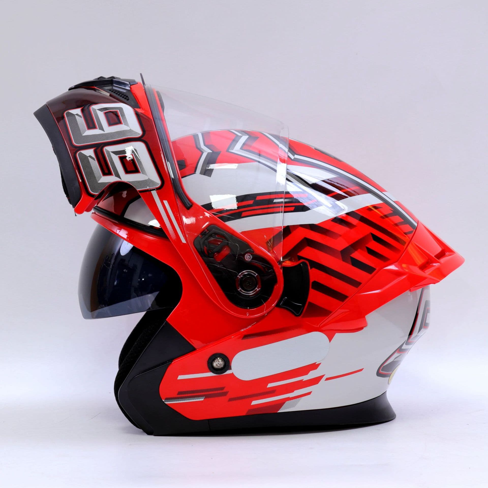 Motorcycle Full Face Helmet with Dual Visors, Flip-Up Modular Design, for Cross-Border Sales on Amazon, AliExpress, eBay, Electric Bikes