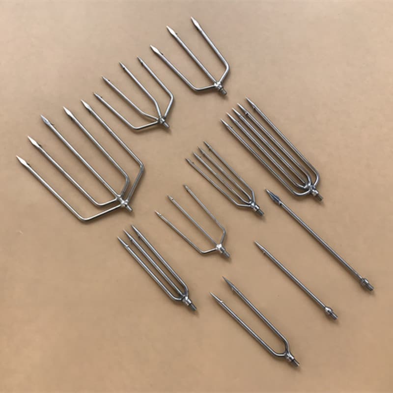Portable Sturdy Fishing Spear, Large Fish Spear, Thickened Multi-functional Finished Fish Spear, Round Fork, Flat Fork, Steel Fork