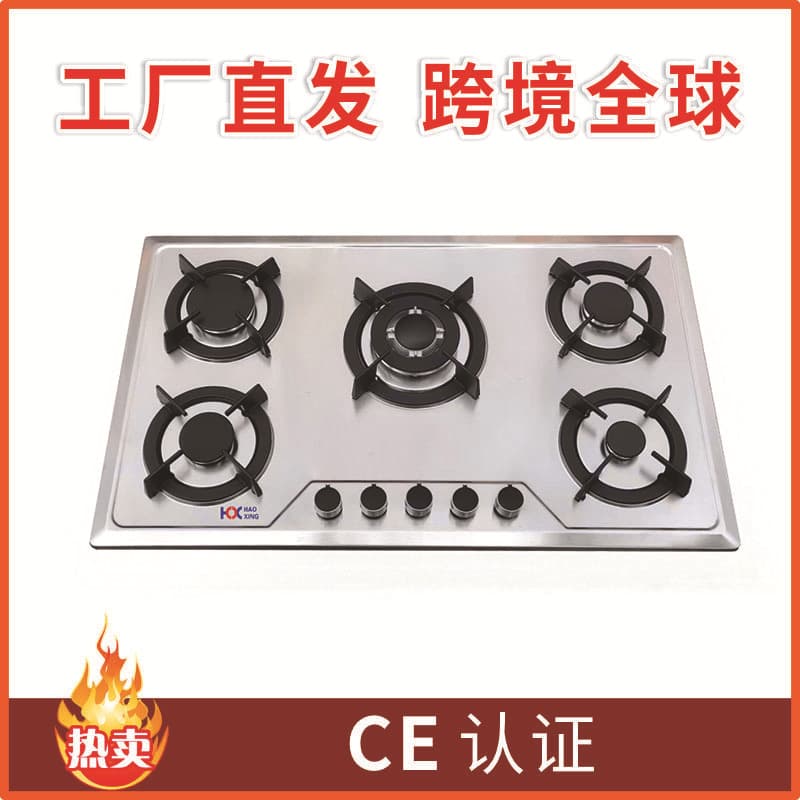 Gas Stove Multi-Burner Cookware Stainless Steel Gas Stove Countertop and Built-In Dual-Use Gas Stove 5-Burner Gas Stove Cross-Border