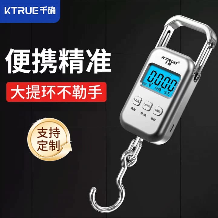Portable Handheld Electronic Scale, Precision 50KG High Accuracy, Travel Home Luggage Express Spring Scale