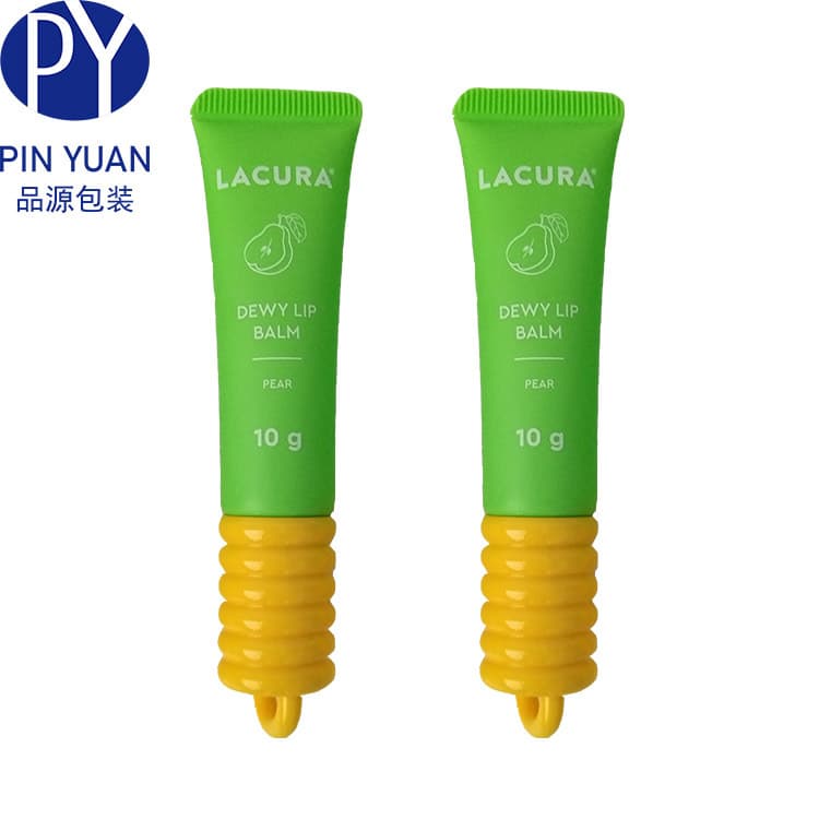 Cosmetic tube packaging material 10g lip balm empty tube lip gloss empty tube with beveled applicator tip direct supply from the manufacturer