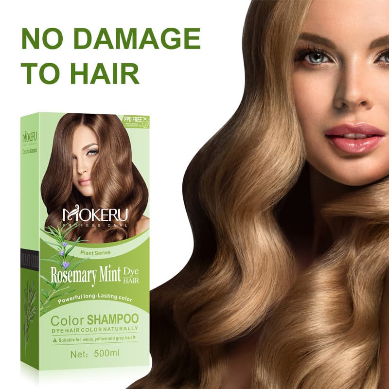 MOKERU Rosemary Color Hair Dye Plant-Based Gentle Color Black Hair Non-Damaging Hair Color Cream Colored Hair Dye