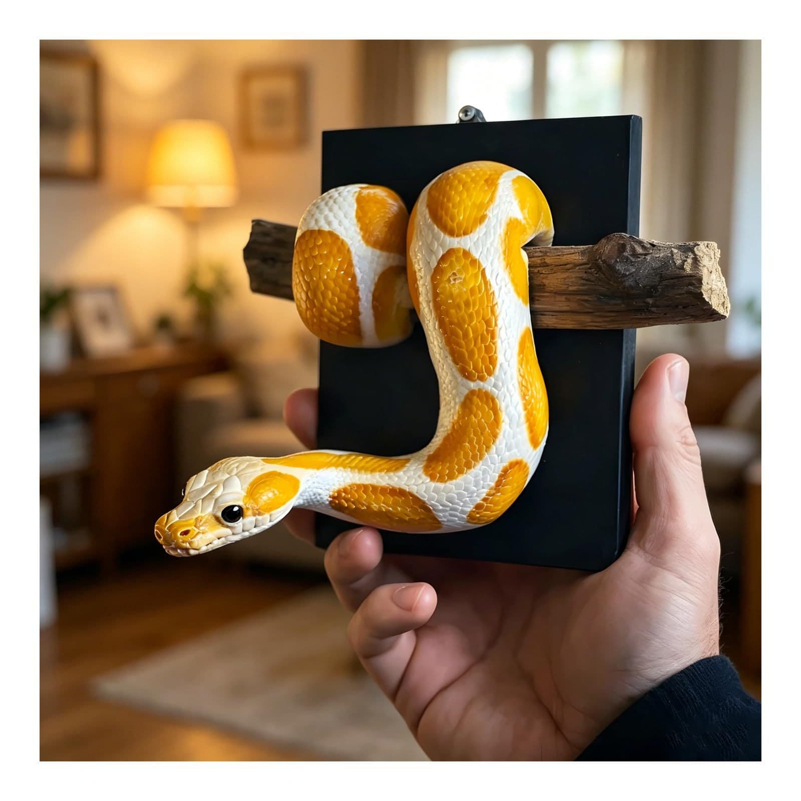 Cross-border New Golden Ball Python Wall Art Funny Snake King Coiled Beam Wall Decor