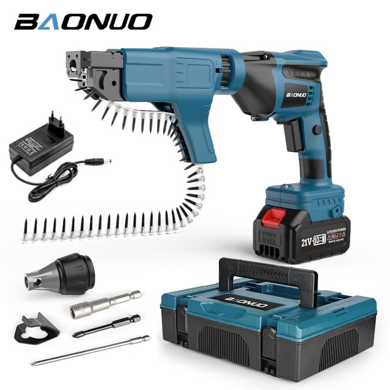 Electric Screw Strip Gun Lithium-Ion Auto Screwdriver Portable Drywall Brushless Nail Gun Strip Screw Gun