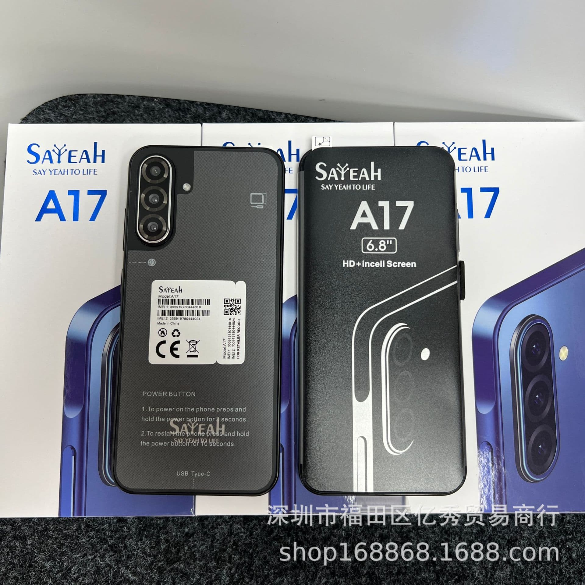 Export Sayeah A17 Android Smartphone 6+128 Android Phone Export Can Be Shipped on Behalf of Others