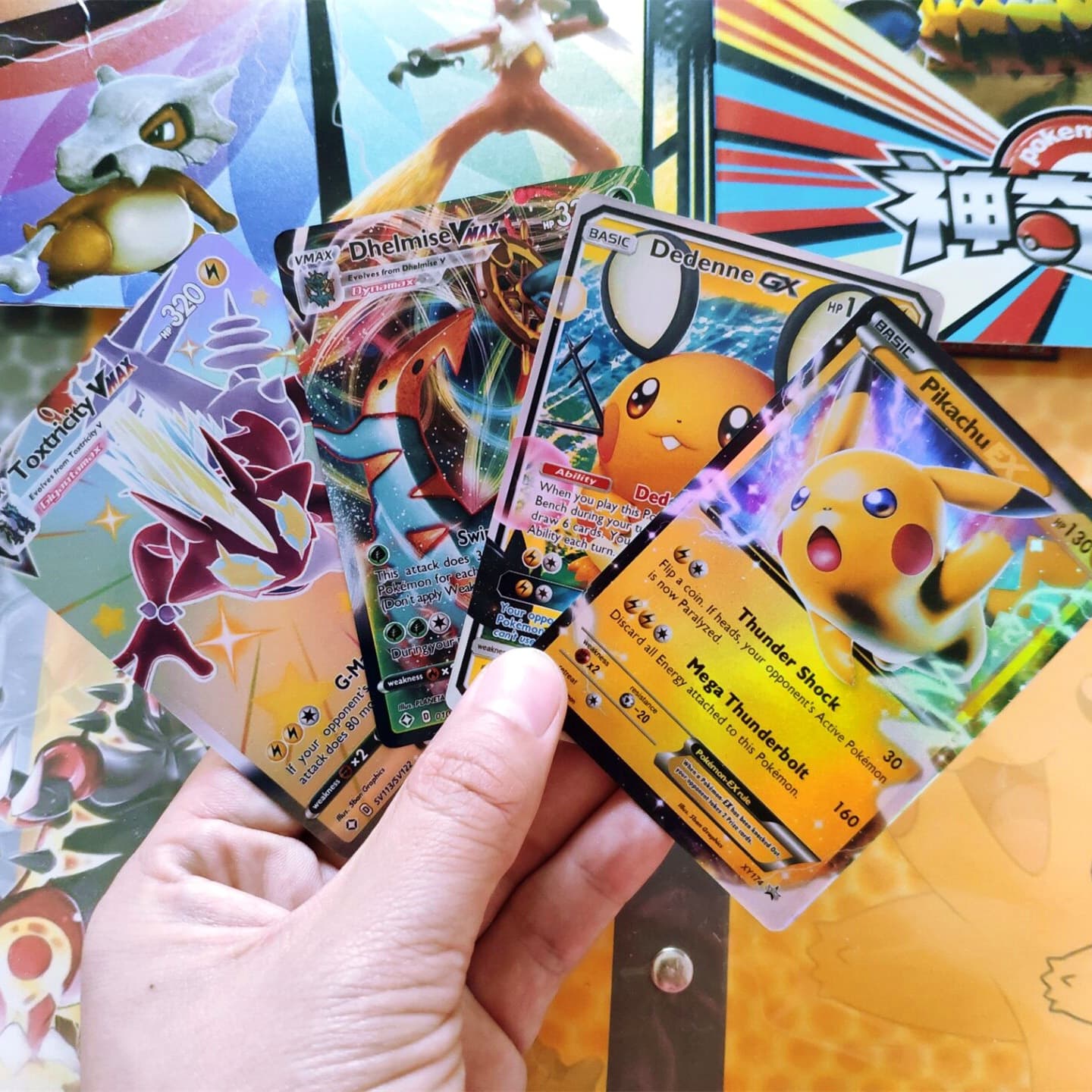 60 English version Pokémon cards Mega Super Evolution GX Tag Team flash cards Vmax Pokémon cards