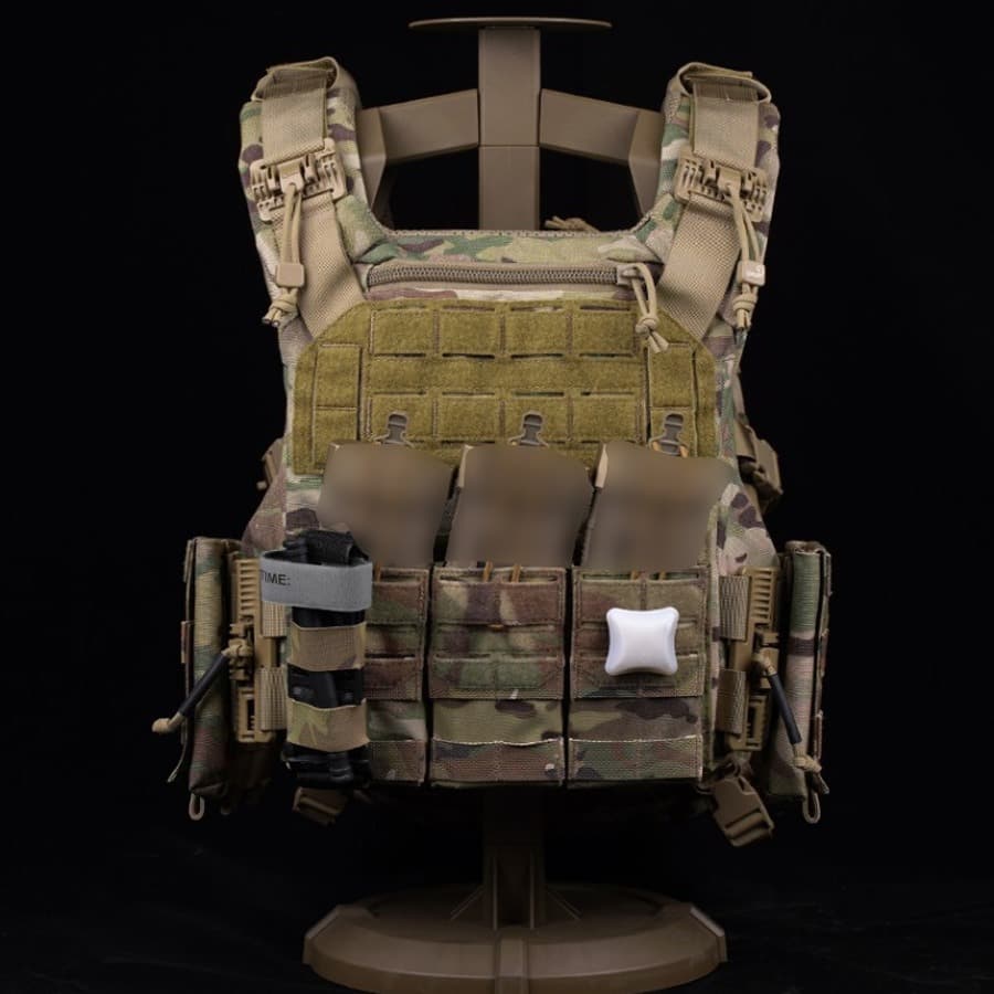 Outdoor Tactical Vest MOLLE Front 5.56 Dual-Purpose Triple Magazine Pouch Nylon Velcro Tool Bag