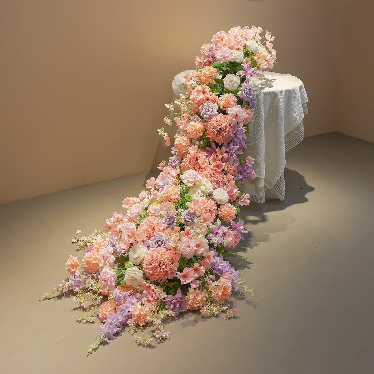 Waterfall Floral Arrangement Artificial Flowers for Window Display Decoration Wedding Banquet Welcome Birthday Party Scene Setting