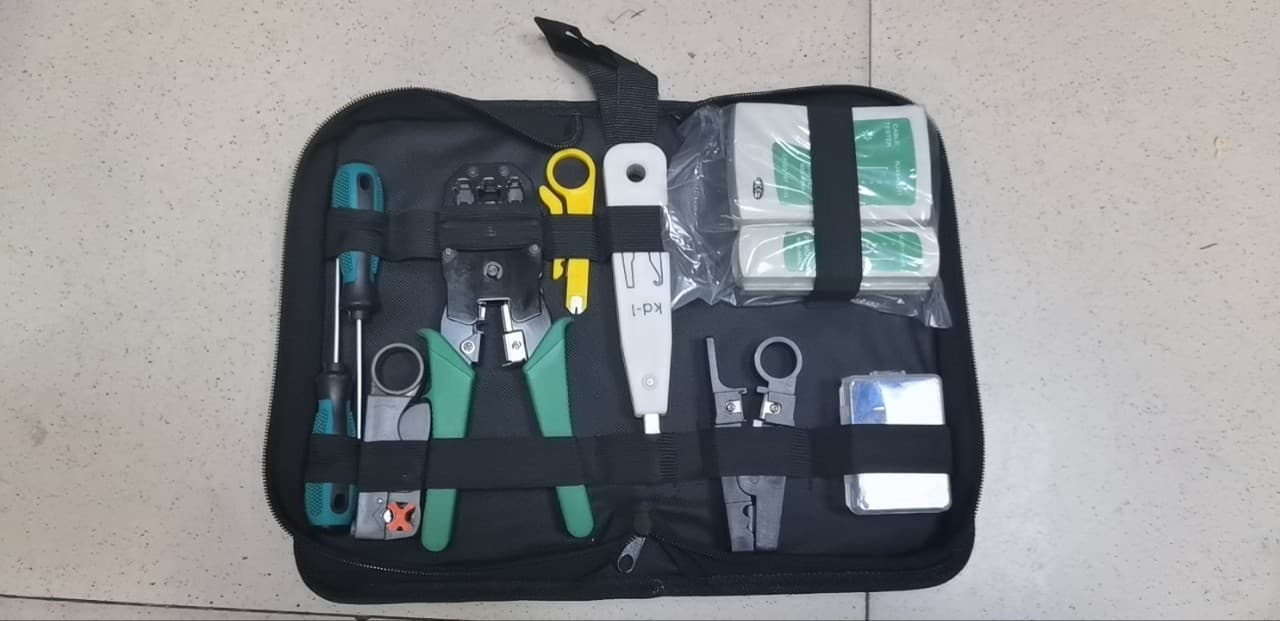 Hardware Network Pliers Tool Set, Three-In-One Network Cable Tester, Home Repair Tool Kit Combination Set