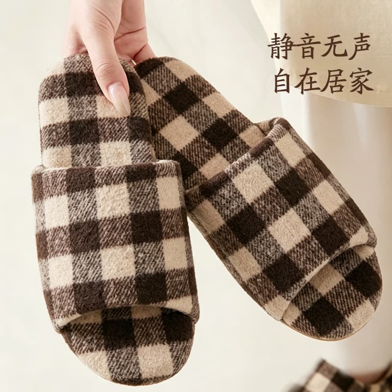 Silent Slippers Four Seasons Soft Sole Anti-Slip Noise-Free Couple Floor Slippers Indoor Home Wooden Floor Office Slippers