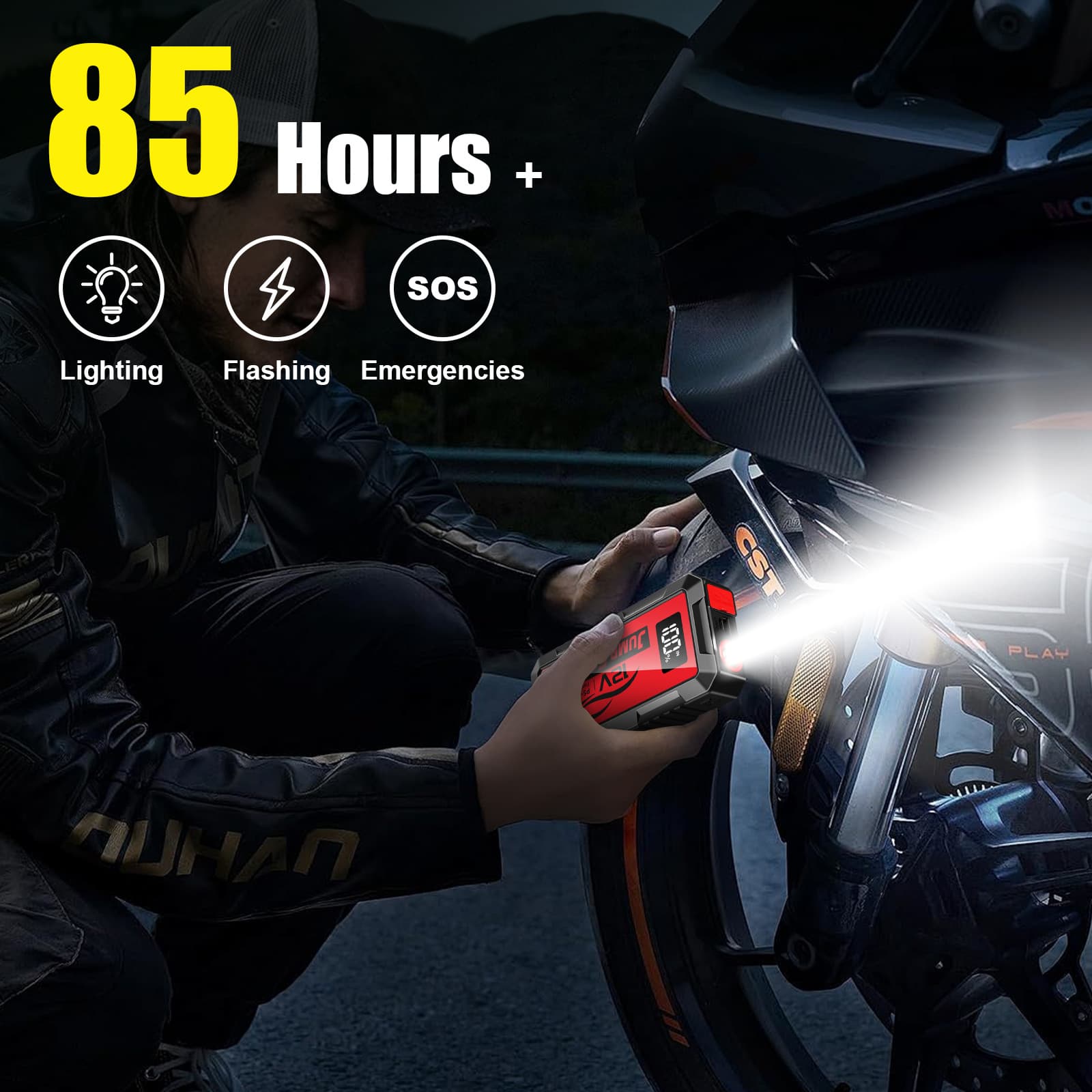Cross-border Hot-Selling Car Emergency Jump Starter 12V 6000A Large Capacity Vehicle Battery Booster