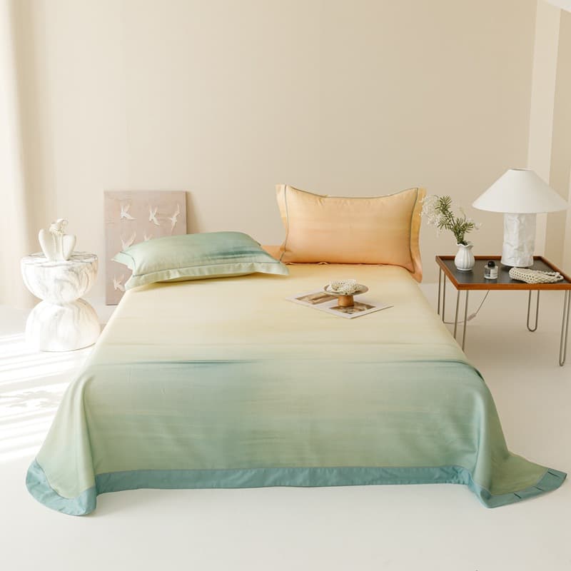 Tencel Bamboo Fiber Summer Mat 3-Piece Set, Foldable Washable Sheet Ice Silk Air-Conditioning Mat, Non-Stick Body